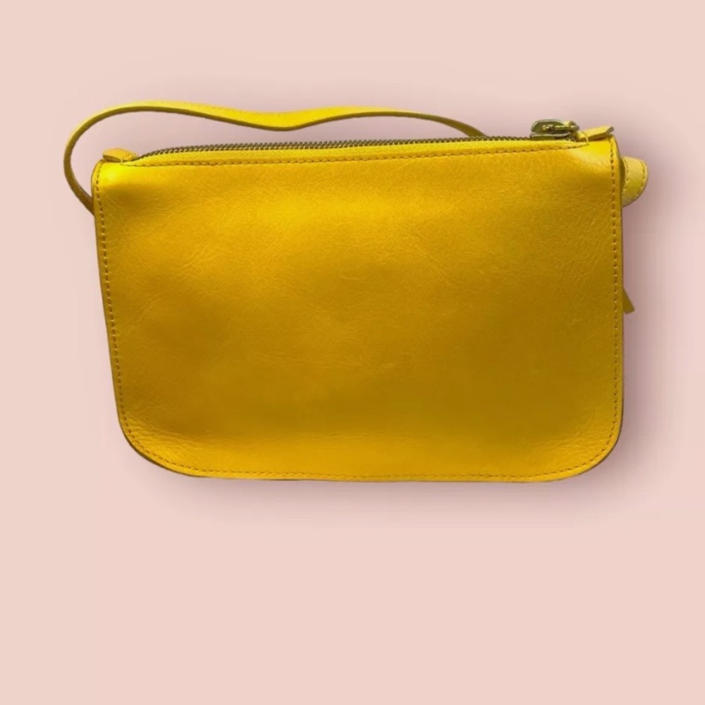 Madewell Simple Crossbody Bag Leather Yellow